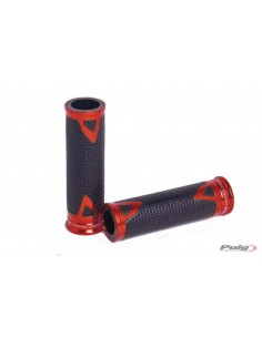 puig manopole modello radikal colore rosso - lunghezza 123 mm
