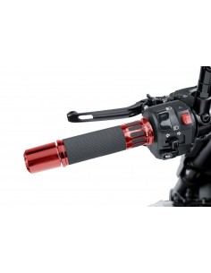 puig manopole modello racing colore rosso - lunghezza 123 mm