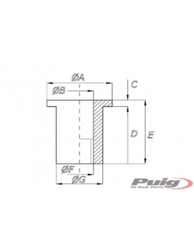 puig silentblock misura m6 colore nero