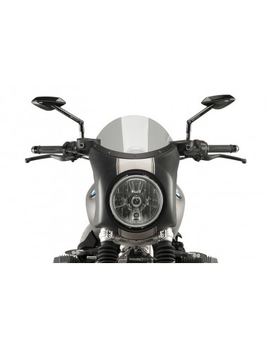 PUIG CUPOLINO SEMICARENATO BMW R NINE T SCRAMBLER 2017 FUME CHIARO-NERO vendita online Como
