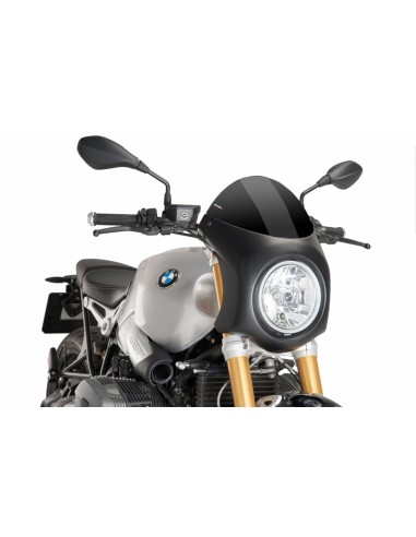 PUIG CUPOLINO SEMICARENATO BMW R NINE T 2017 NERO-NERO vendita online Como