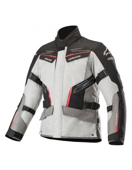 giacca moto alpinestars patron gore tex jacket mid gray dark gray red vendita online Como