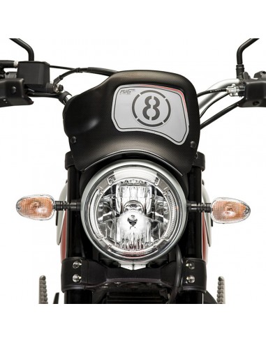 PUIG CARENATURA FRONTALE DUCATI SCRAMBLER CAFE RACER 2017 CARBON LOOK vendita online Como