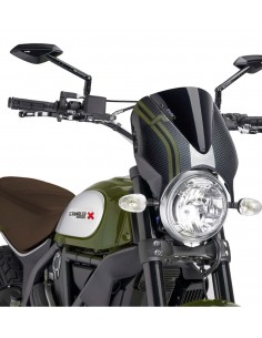 PUIG CUPOLINO RETRO DUCATI SCRAMBLER DESERT SLED/CAFE RACER 2017 NERO-CARBON vendita online Como