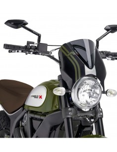 PUIG CUPOLINO RETRO DUCATI SCRAMBLER FLAT TRACK PRO 2016 FUME SCURO-NERO vendita online Como