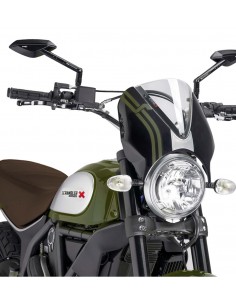 PUIG CUPOLINO RETRO DUCATI SCRAMBLER FLAT TRACK PRO 2016 TRASPARENTE-NERO vendita online Como