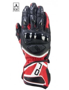 abbigliamento moto OJ GUANTI FEAT BLACK - RED 2018 vendita online Como