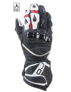 abbigliamento moto OJ GUANTI FEAT BLACK - WHITE - RED 2018 vendita online Como