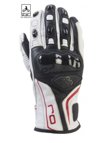 abbigliamento moto OJ GUANTI SPIN WHITE - BLACK - RED 2018 vendita online Como
