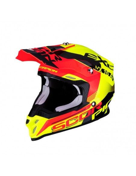 casco moto cross SCORPION VX 16 air arhus neon yellow neon red vendita online Como