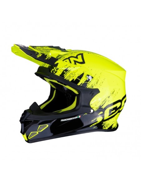 casco moto cross SCORPION VX 21 air mudirt black neon yellow vendita online Como