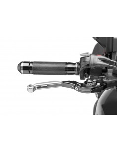 puig leva freno estensibile e pieghevole con corpo centrale di colore nero estensione colore argento e selettore di colore nero 