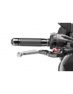 puig leva freno estensibile e pieghevole con corpo centrale di colore nero estensione colore argento e selettore rosso (attenzio