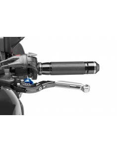 puig leva frizione estensibile e pieghevole con corpo centrale di colore nero estensione colore argento e selettore blu (attenzi