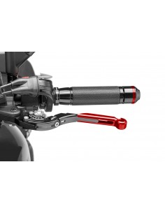 puig leva frizione estensibile e pieghevole con corpo centrale di colore nero estensione colore rosso e selettore argento. (atte