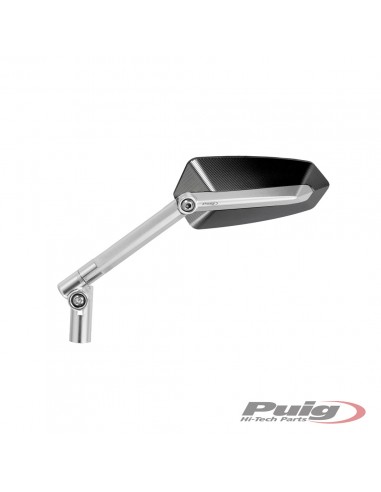 puig specchietto retrovisore sinistro modello f1 colore alluminio-nero