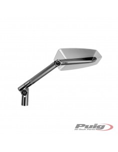 puig specchietto retrovisore sinistro modello f1 colore nero-alluminio