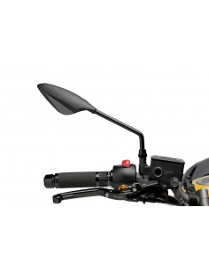 puig specchietto retrovisore mod. rs2 nero (il kit include l'adattatore)