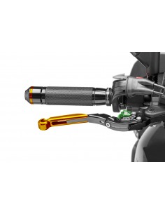 puig leva freno estensibile e pieghevole con corpo centrale di colore nero estensione colore oro e selettore verde (attenzione l