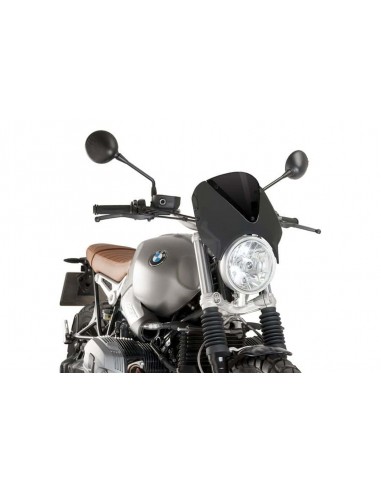 PUIG CUPOLINO RETRO BMW R NINE T SCRAMBLER 2018 NERO-CARBON vendita online Como