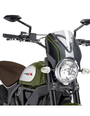 PUIG CUPOLINO RETRO DUCATI SCRAMBLER URBAN ENDURO 15-16 TRASPARENTE-CARBON vendita online Como
