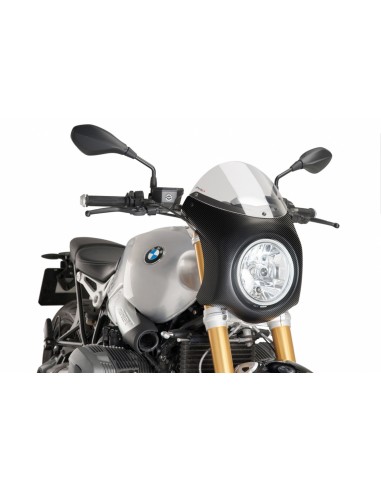 PUIG CUPOLINO SEMICARENATO BMW R NINE T 2018 FUME CHIARO-CARBON vendita online Como