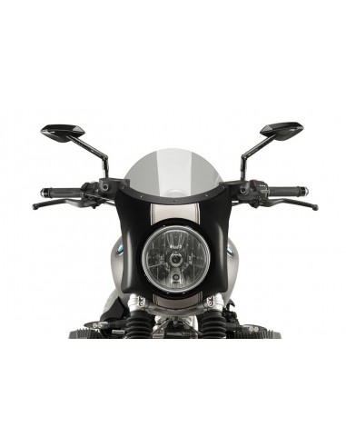 PUIG CUPOLINO SEMICARENATO BMW R NINE T SCRAMBLER 2018 FUME CHIARO-CARBON vendita online Como
