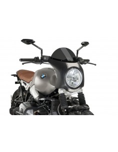 PUIG CUPOLINO SEMICARENATO BMW R NINE T SCRAMBLER 2018 FUME SCURO-NERO vendita online Como