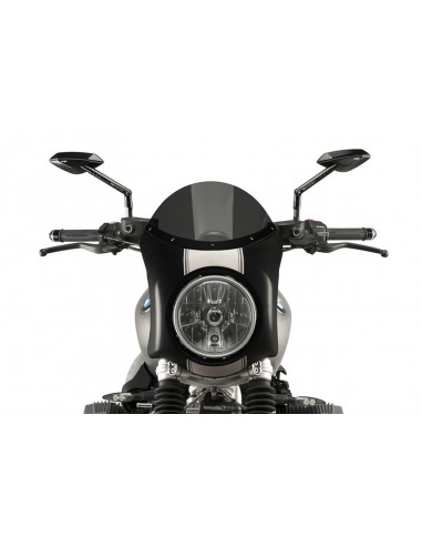PUIG CUPOLINO SEMICARENATO BMW R NINE T SCRAMBLER 2018 FUME SCURO-CARBON vendita online Como