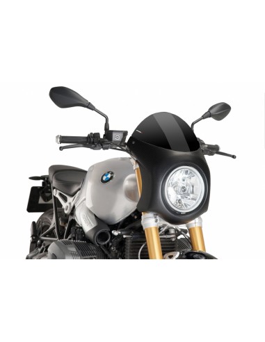 PUIG CUPOLINO SEMICARENATO BMW R NINE T 2018 NERO-CARBON vendita online Como