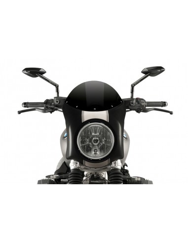 PUIG CUPOLINO SEMICARENATO BMW R NINE T SCRAMBLER 2018 NERO-CARBON vendita online Como