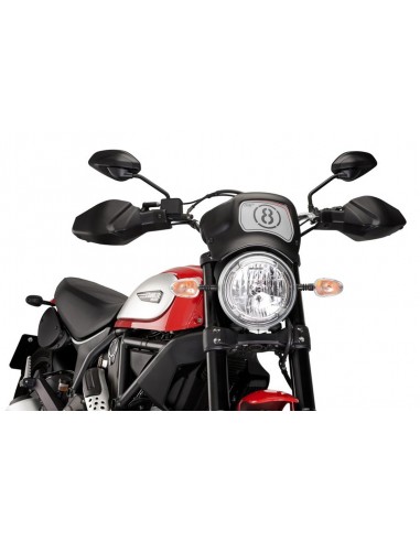PUIG CARENATURA FRONTALE DUCATI SCRAMBLER ICON/CLASSIC/FULL THROTTLE 2018 NERO OPACO vendita online Como