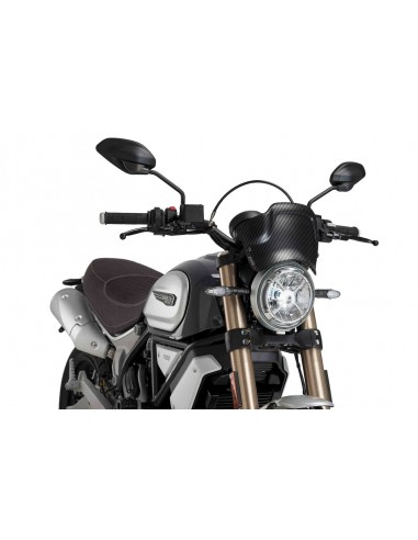 PUIG CARENATURA FRONTALE DUCATI SCRAMBLER DESERT SLED 2018 CARBON LOOK vendita online Como