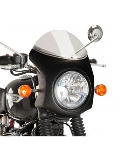 PUIG CUPOLINO SEMICARENATO TRIUMPH BONNEVILLE T120 2017 FUME CHIARO-CARBON vendita online Como