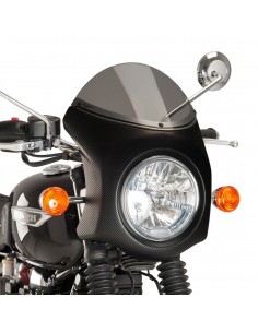 PUIG CUPOLINO SEMICARENATO TRIUMPH BONNEVILLE T100 16-18 FUME SCURO-CARBON vendita online Como