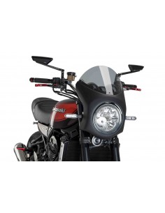 PUIG CUPOLINO SEMICARENATO KAWASAKI Z900RS 2018 FUME CHIARO-NERO vendita online Como