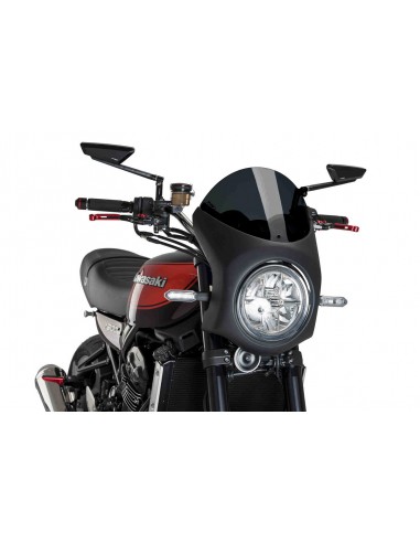 PUIG CUPOLINO SEMICARENATO KAWASAKI Z900RS 2018 FUME SCURO-NERO vendita online Como