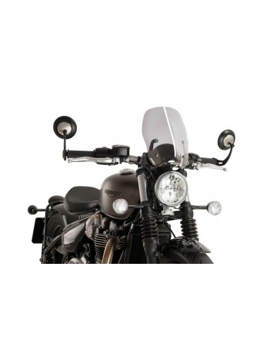 PUIG CUPOLINO NAKED N.G. TOURING TRIUMPH BONNEVILLE BOBBER 2018 FUME CHIARO vendita online Como