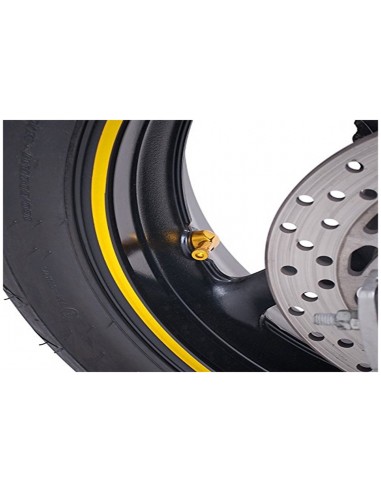 puig valvole a 90 gradi per pneumatici tubeless colore giallo