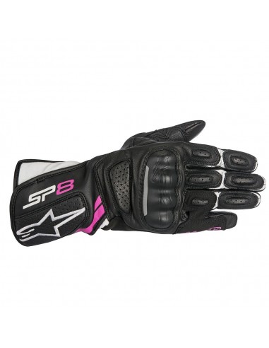 guanti moto alpinestars stella sp 8 v2 black white fuchsia vendita online Como