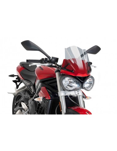 PUIG CUPOLINO NAKED N.G. SPORT TRIUMPH STREET TRIPLE S 2017 FUME CHIARO vendita online Como