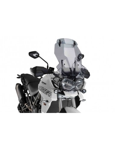 PUIG CUPOLINO TOURING CON VISIERA TRIUMPH TIGER 800/XC/XCX/XCA/XR/XRX/XRT 18 FUME CHIARO vendita online Como