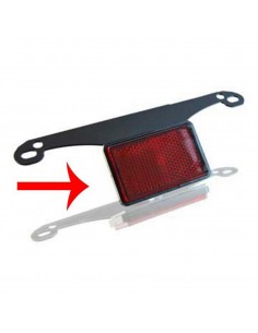 puig catarifrangente senza staffa - viene fornito solo il catarifrangente - dimensioni: 8,8x3,4 cm - omologato - cod. 4481r