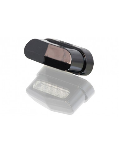 racingbike luce targa led modello s colore nero - materiale: plastica abs - peso: 39 gr - omologato - cod. 4646n