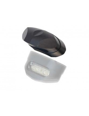 racingbike luce targa led modello r colore nero - materiale: alluminio cnc ricavato dal pieno - peso: 73 gr - omologato - cod. 4