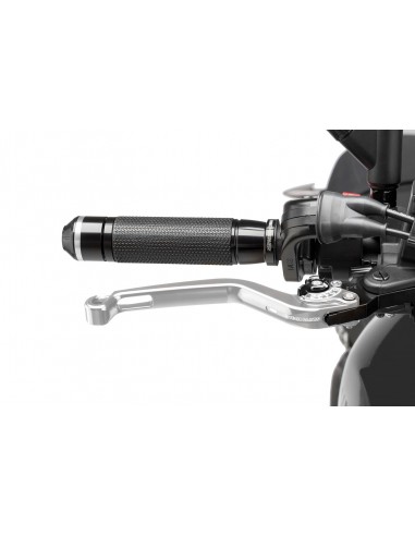 puig leva freno fissa argento e selettore nero - lunghezza: 160 mm - (attenzione la leva non include l'adattatore) - 170pn