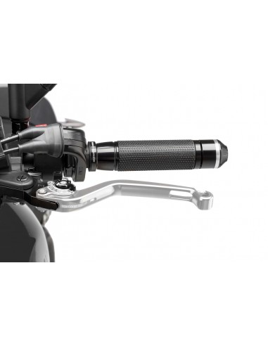 puig leva frizione fissa argento e selettore nero - lunghezza: 160 mm - (attenzione la leva non include l'adattatore) - 270pn