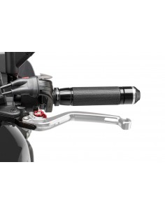 puig leva frizione fissa argento e selettore rosso - lunghezza: 160 mm - (attenzione la leva non include l'adattatore) - 270pr
