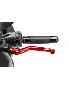 puig leva frizione fissa rosso e selettore blu - lunghezza: 160 mm - (attenzione la leva non include l'adattatore) - 270ra