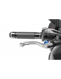 puig leva freno fissa corta argento con selettore blu - lunghezza: 129 mm - (attenzione la leva non include l'adattatore) - 180p